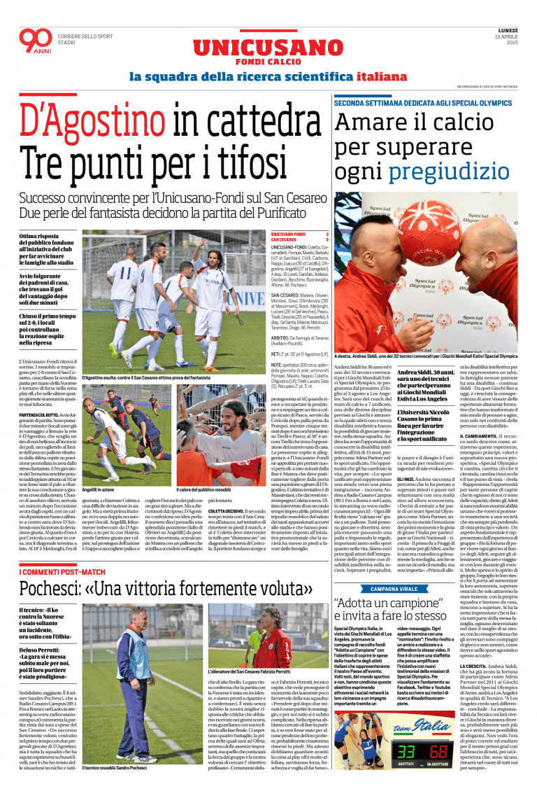 Rassegna Stampa Universitaria 13 aprile 2015