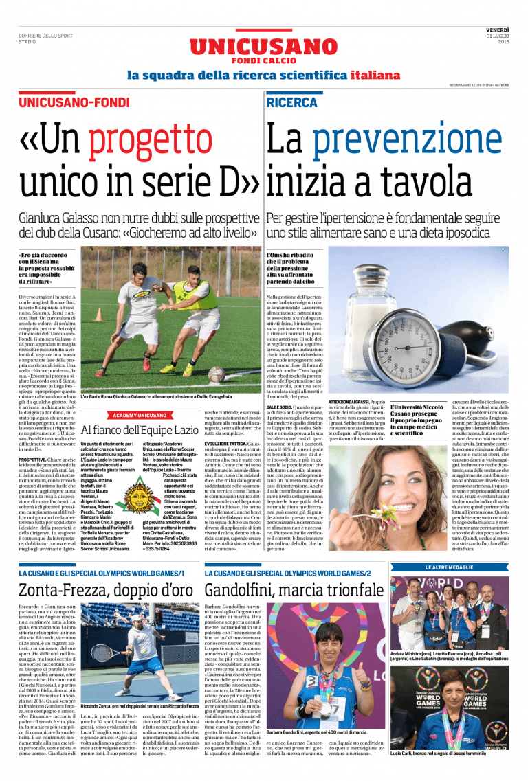 Rassegna Stampa Universitaria 31 luglio 2015