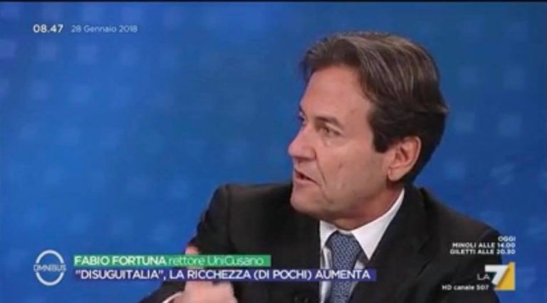 VIDEO- Fabio Fortuna, Magnifico Rettore della Cusano, a Omnibus del 28 gennaio