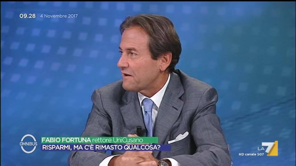 VIDEO-Il Rettore della Cusano Fabio Fortuna ad Omnibus dell’11 marzo