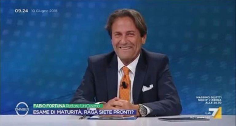 VIDEO-Il nostro Rettore Fabio Fortuna a Omnibus (La 7) il 10 giugno