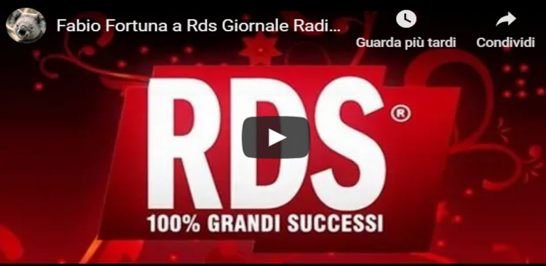 Rettore Fortuna a RDS Giornale Radio (puntata del 02/07/2019)