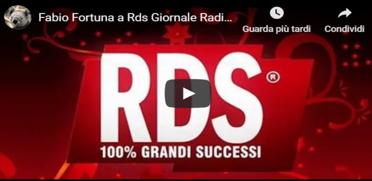 RDS: Intervento il Rettore Fabio Fortuna (8/05/2019)