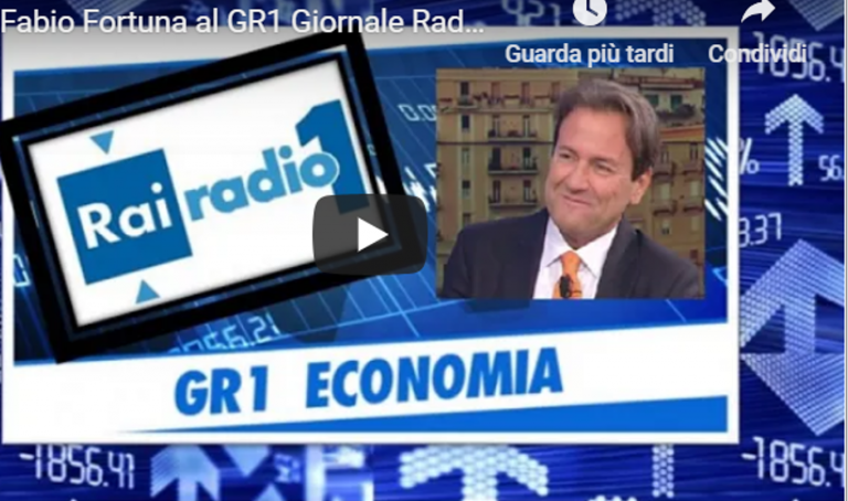 Rettore Fabio Fortuna al Giornale Radio 1 – Economia RAI