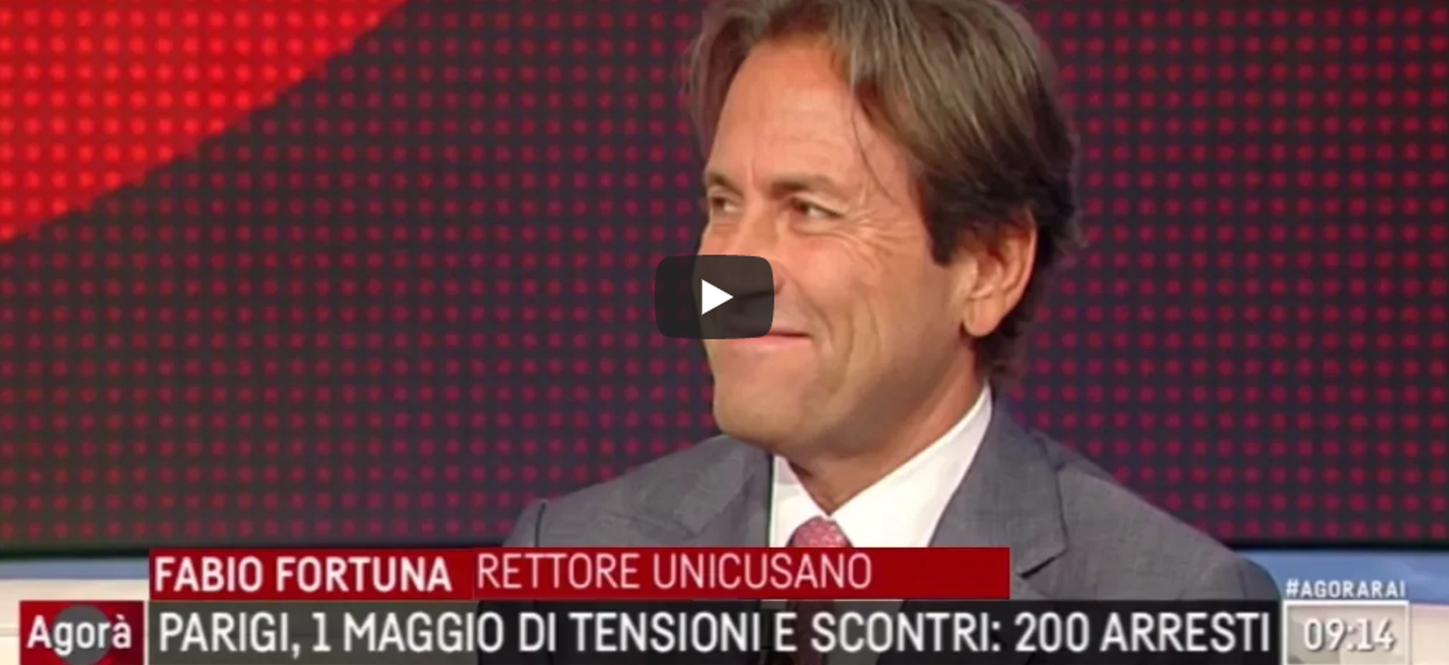 Video – Rettore Unicusano ad Agorà Rai 3 (puntata del 02/05/2019)