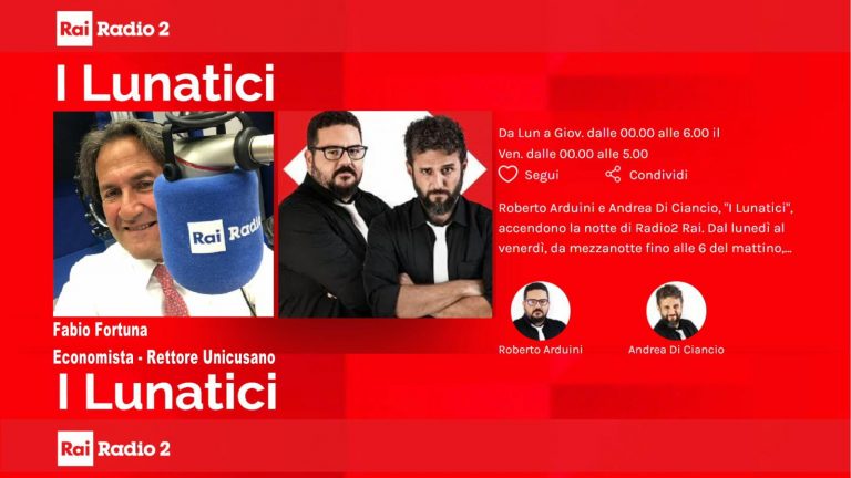 Fabio Fortuna a I Lunatici di Radio 2 Rai del 04 05 2021